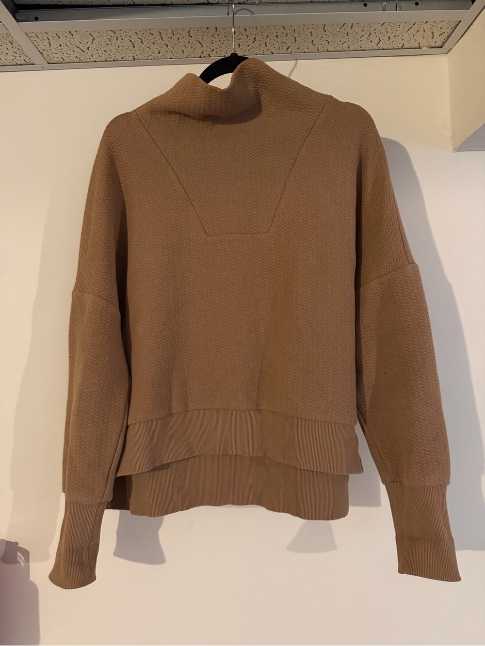 CALIA Relaxed Turtleneck Sweater in Camel